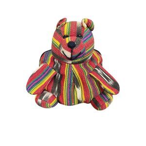 RUTH Y NOHEMI Multicolored Color Small Bear Backpack Hand Made In GUATEMALA